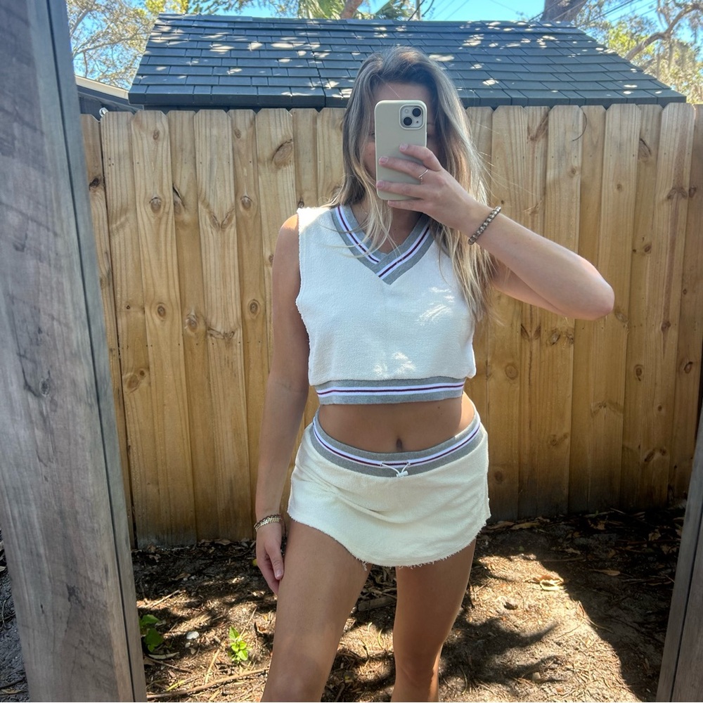 Free People Crop Top and Skirt Set